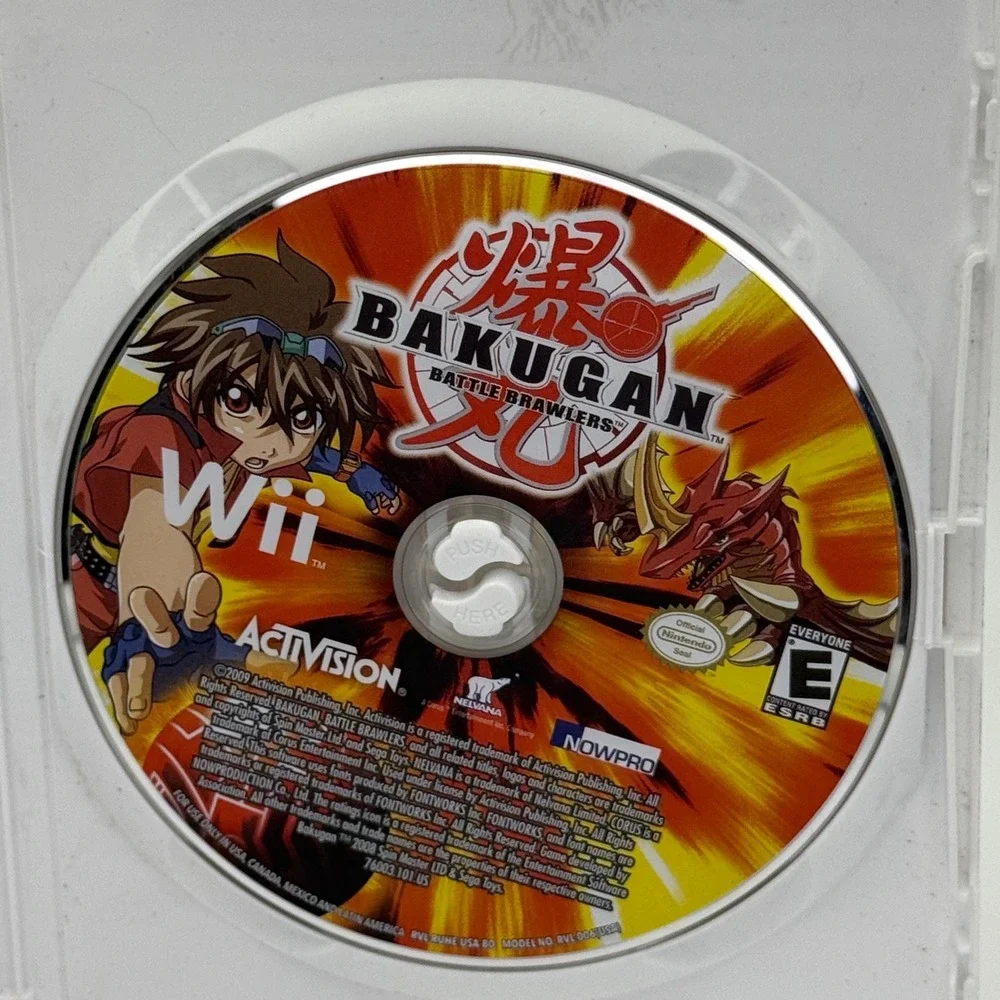 Bakugan Battle Brawlers Nintendo Wii Activision 2009 Game Disc and Case